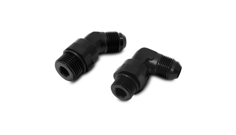 Male AN Flare to Male ORB Elbow Swivel Adapters