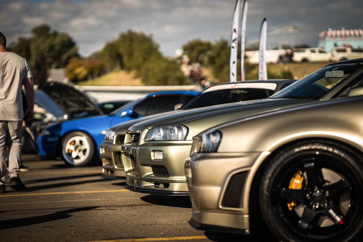 Nissan Skyline GT-R's at the 2023 GT-R Festival in Sydney Australia