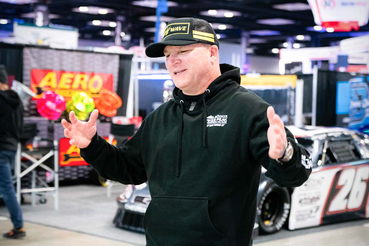 Scott Birdsall in the Vibrant Performance Booth at the 2023 PRI Show