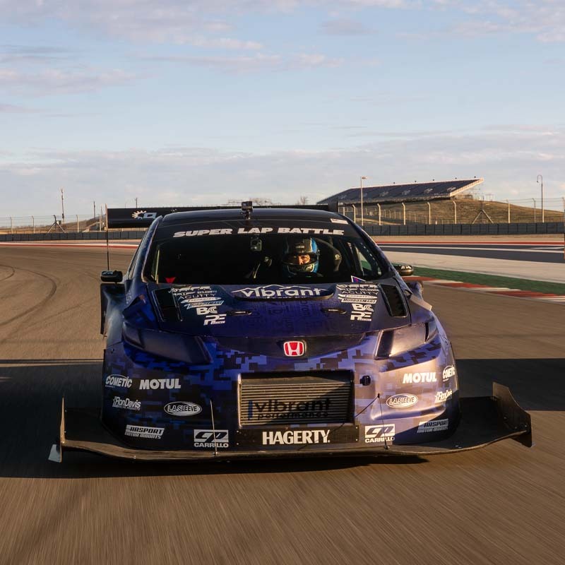 Vibrant race car at COTA